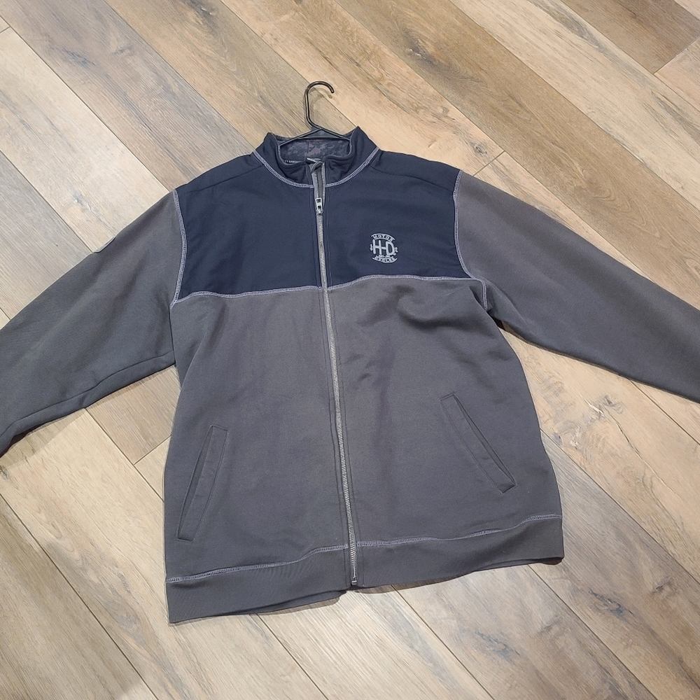 Harley-Davidson Full Zip Jacket with Collar. Grey and Black. 2XL